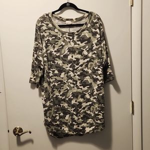 Camo tunic top